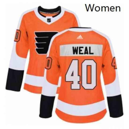 Womens Adidas Philadelphia Flyers 40 Jordan Weal Authentic Orange Home NHL Jersey